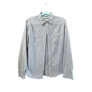 Denim & Supply Ralph Lauren Blue & White Striped Button Front Shirt Size L